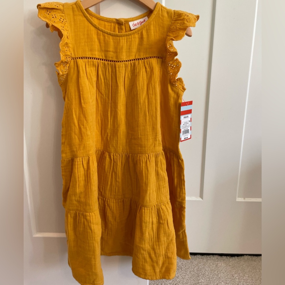 NWT Target Cat & Jack Yellow/Gold Dress size XS